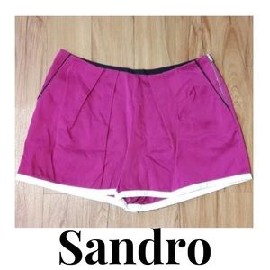 Sandro Paris France Purple Shorts Womens Size 38